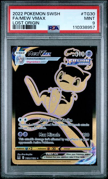 2022 Pokemon SWSH FA Mew VMAX Lost Origin #TG30 PSA 9