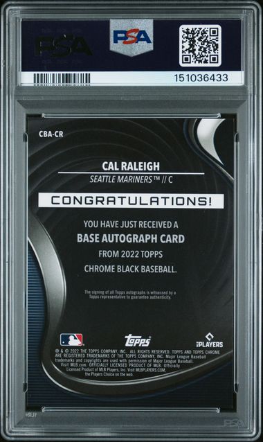 2022 Topps Chrome Black Autographs PSA 9