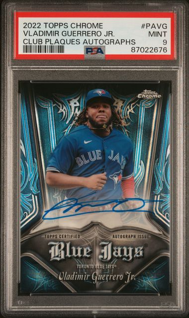 2022 Topps Chrome Vlad Guerrero Jr. Club Plaques Autographs PSA 9
