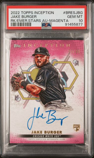 2022 Topps Inception Jake Burger Rookie Auto Magenta /99 PSA 10