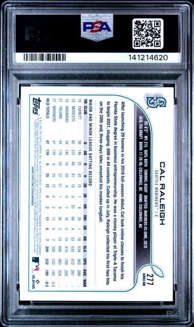 2022 Topps Cal Raleigh SP Rookie Card PSA 10