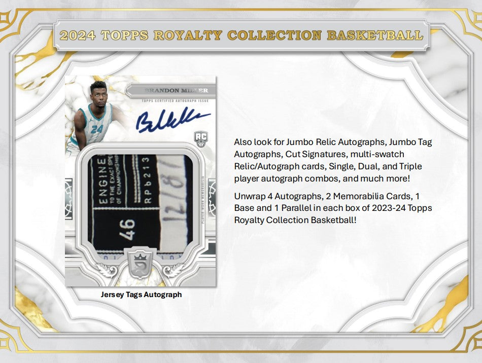 2023-24 Topps Royalty Collection Basketball Hobby Box