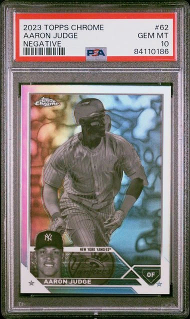2023 Topps Chrome Aaron Judge Negative Refractor PSA 10, POP 14