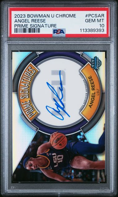 2023 Bowman U Chrome Angel Reese Prime Signature /50 PSA 10