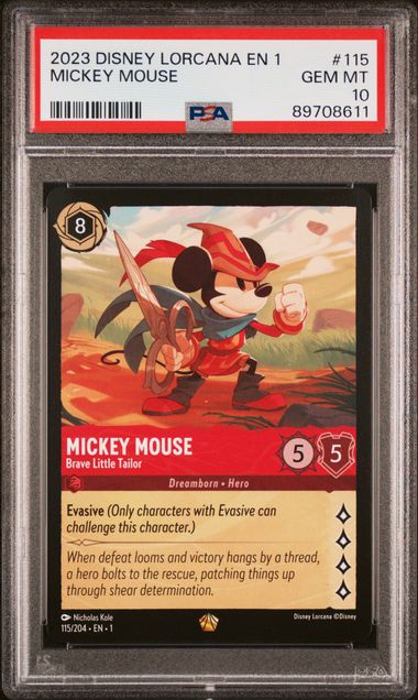 2023 Disney Lorcana Mickey Mouse English #115 PSA 10