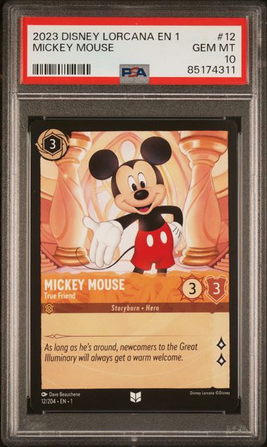 2023 Disney Lorcana Mickey Mouse English #12 PSA 10