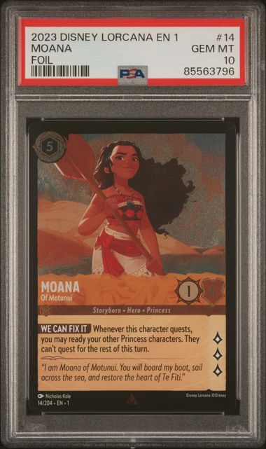 2023 Disney Lorcana Moana Foil English #14 PSA 10