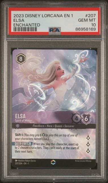 2023 Disney Lorcana Elsa Enchanted English #207 PSA 10