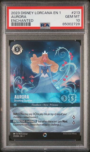 2023 Disney Lorcana Aurora Enchanted English #213 PSA 10