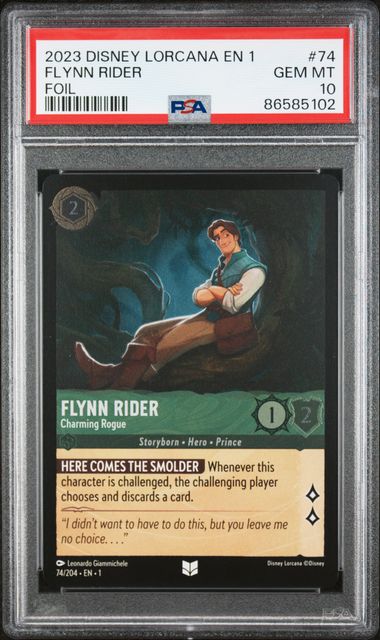 2023 Disney Lorcana Flynn Rider Foil English #74 PSA 10