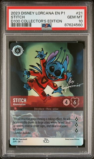 2023 Disney Lorcana Stitch D100 Promo English #21 PSA 10