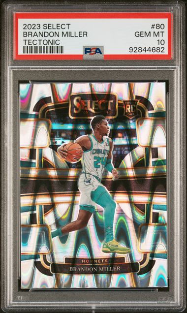 2023 Panini Select Brandon Miller RC Tectonic PSA 10