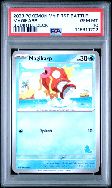 2023 Pokemon Scarlet & Violet My First Battle Squirtle Deck Magikarp PSA 10