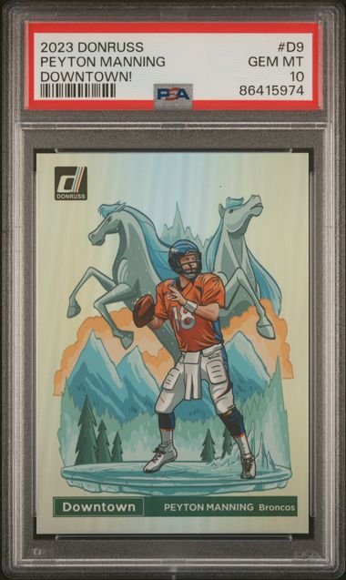 2023 Panini Donruss Peyton Manning Downtown #D9 PSA 10