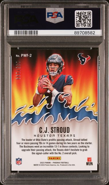 2023 Panini Phoenix C.J. Stroud Playing With Fire Red PSA 9