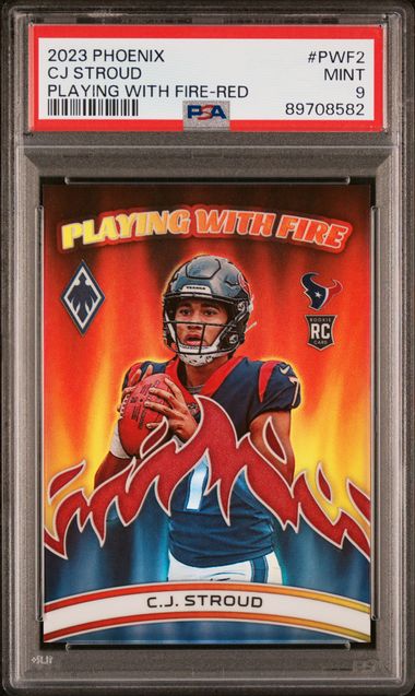 2023 Panini Phoenix C.J. Stroud Playing With Fire Red PSA 9