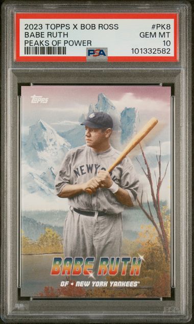 2023 Topps X Bob Ross Joy of Baseball Babe Ruth PSA 10