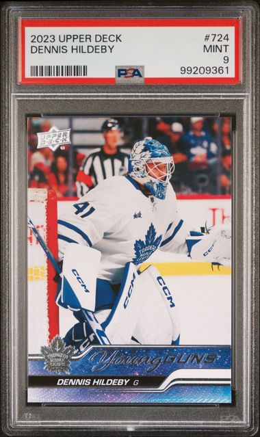 2023 Upper Deck Dennis Hildeby Young Guns #724 PSA 9