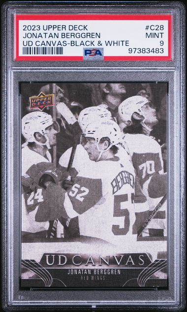 2023 Upper Deck Jonatan Berggren B&W UD Canvas #C28 PSA 9
