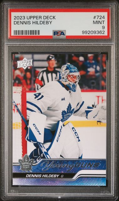 2023 Upper Deck Dennis Hildeby Young Guns #724 PSA 9