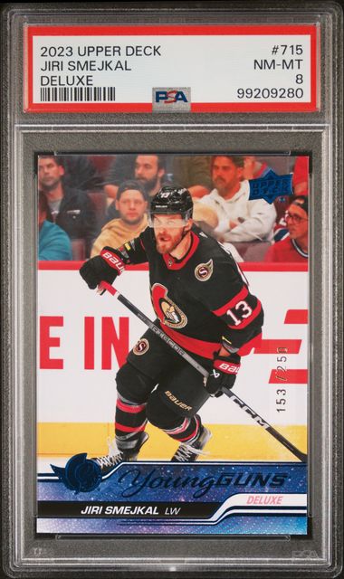 2023 Upper Deck Jiri Smejkal /250 Deluxe #715 PSA 8