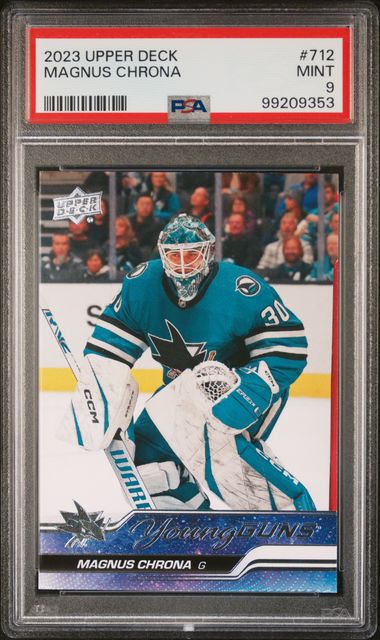 2023 Upper Deck Magnus Chrona Young Guns #712 PSA 9
