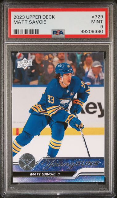 2023 Upper Deck Matt Savoie Young Guns #729 PSA 9