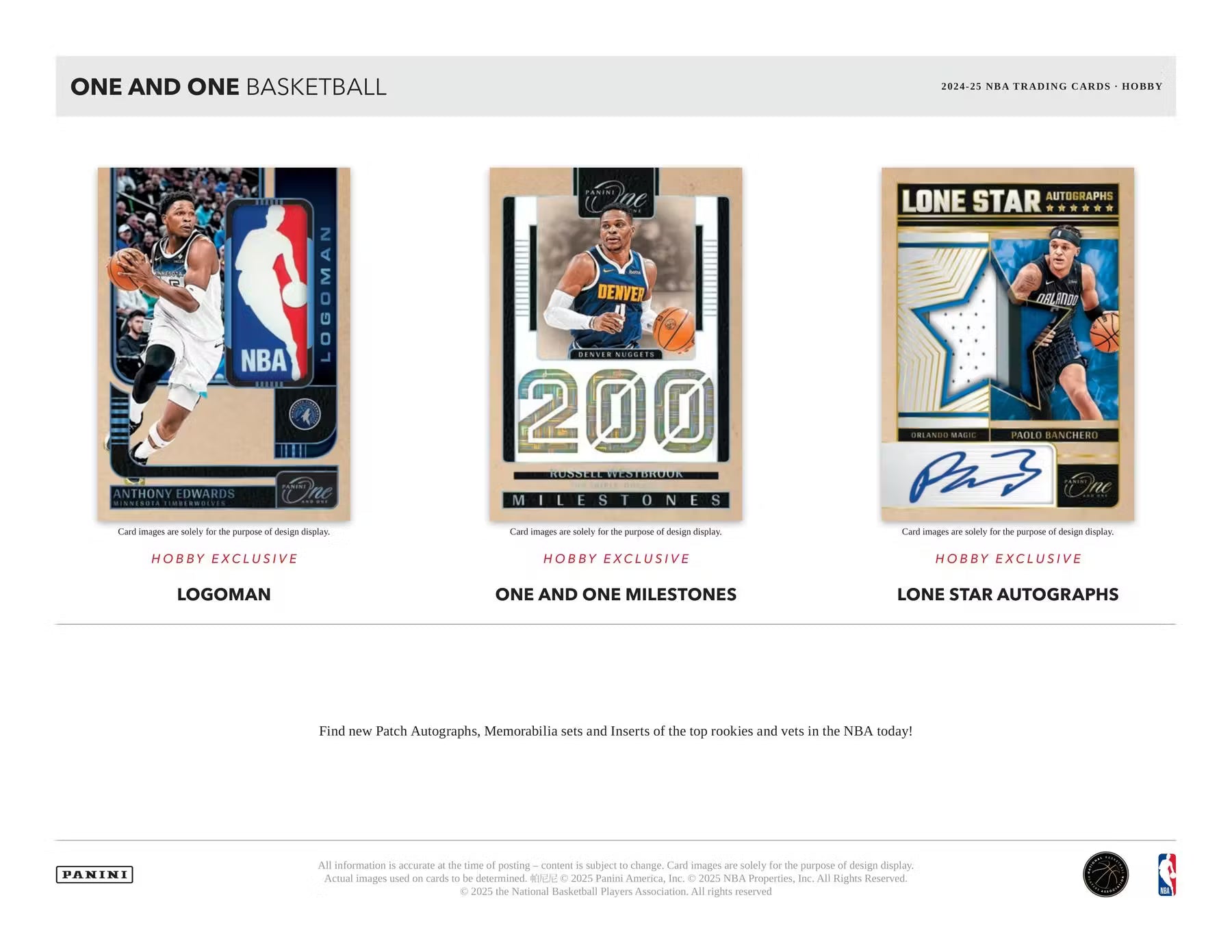 2024-25 Panini One & One Basketball Hobby Box