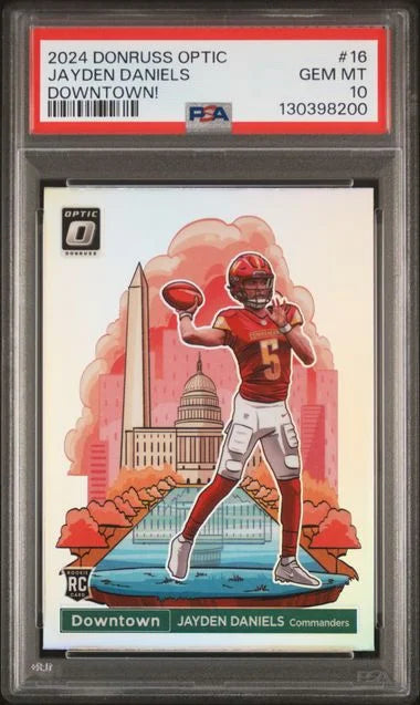 2024 Donruss Optic Jayden Daniels RC Downtown PSA 10