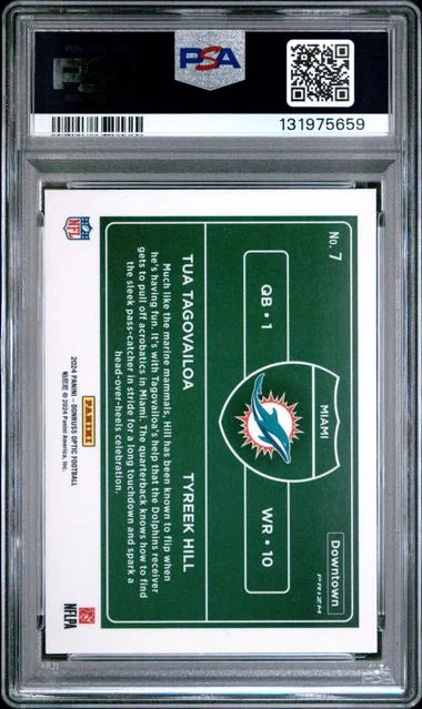 2024 Donruss Optic Downtown Duos #7 Tua Tagovailoa / Tyreek Hill PSA 9