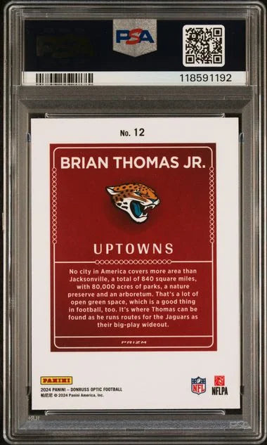 2024 Donruss Optic Brian Thomas Uptowns RC PSA 9