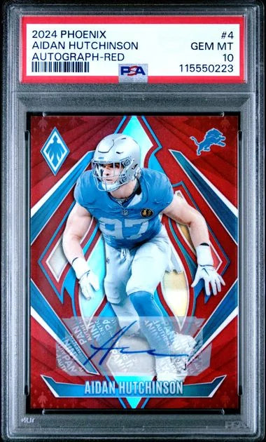 2024 Panini Phoenix Aidan Hutchinson Auto Red 01/99 POP 7