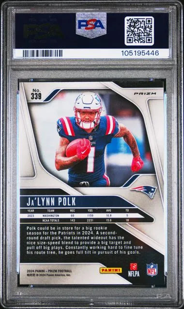 2024 Panini Prizm Ja’lynn Polk Snakeskin RC #339 PSA 10 (POP 2)