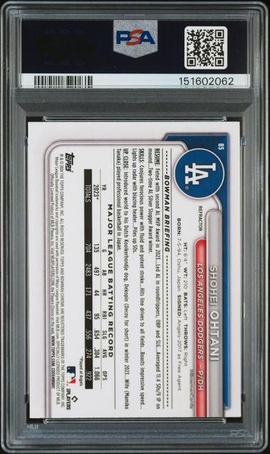 2024 Bowman Chrome Shohei Ohtani Refractor PSA 9