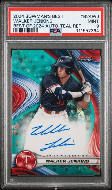 2024 Bowman's Best Walker Jenkins Best of 2024 Autographs PSA 9