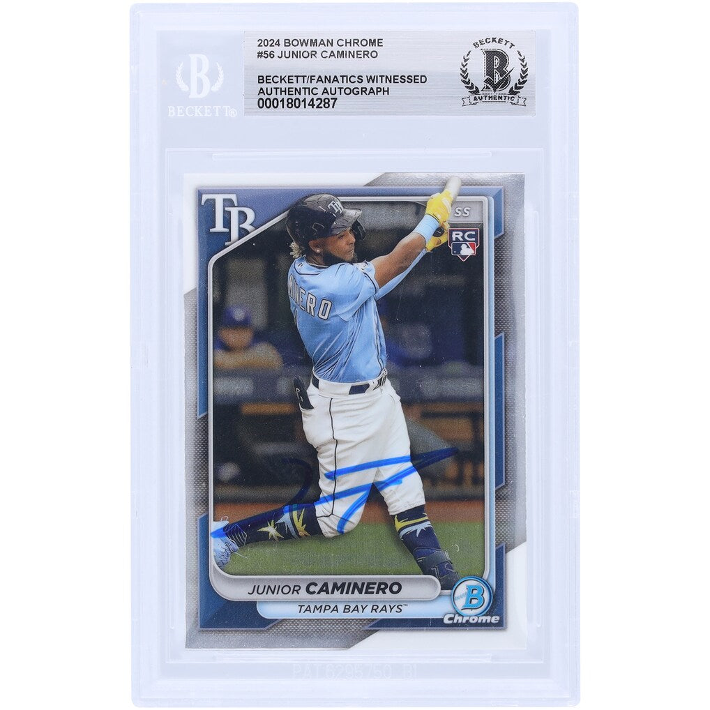 2024 Bowman Chrome Junior Caminero Autograph Beckett/Fanatics Authentic