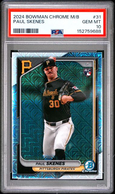 2024 Bowman Chrome Paul Skenes RC Mega Box PSA 10