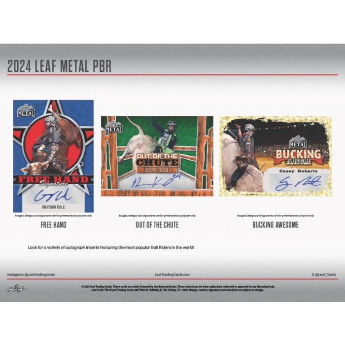 2024 Leaf Metal Professional Bull Riders PBR Hobby Box