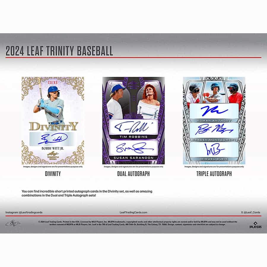 2024 Leaf Trinity Baseball Hobby Box