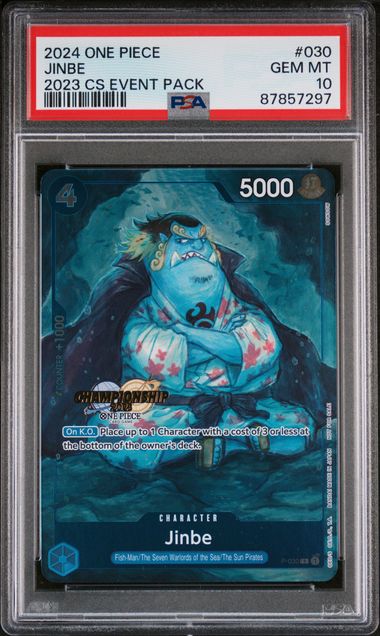 2024 ONE PIECE JINBE 2023 CHAMPIONSHIP EVENT PACK #030 PSA 10