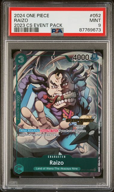 2024 ONE PIECE RAIZO CHAMPIONSHIP 2023 EVENT PACK #052 PSA 9