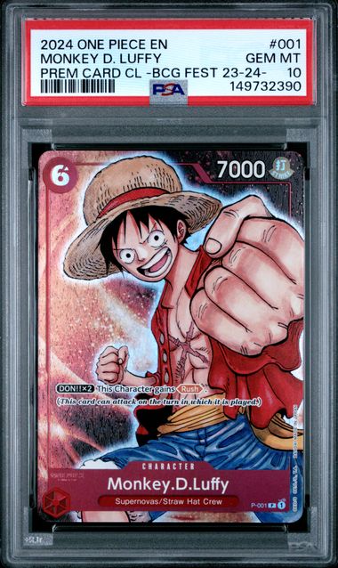 2024 ONE PIECE MONKEY D. LUFFY PREMIUM 23-24 EDITION #001 PSA 10