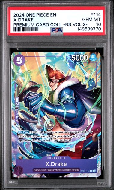 2024 ONE PIECE DRAKE PREMIUM CARD COLL. VOL.2 #114 X PSA 10