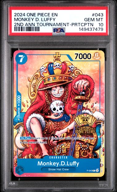 2024 One Piece Monkey D. Luffy Convention Exclusive  Promos 043 PSA 10