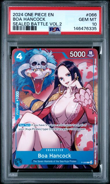 2024 ONE PIECE PROMOS BOA HANCOCK 066 SEALED BATTLE VOL.2 PSA 10
