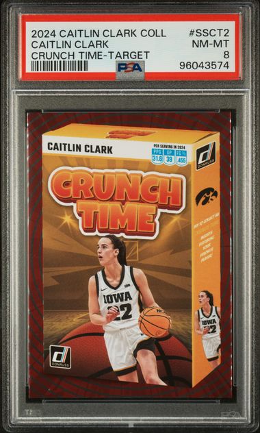 2024 Panini Contenders #SSCT2 Caitlin Clark Collection Crunch Time PSA 8