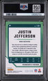 2024 Panini Donruss Optic Justin Jefferson Aqua #130 PSA 8