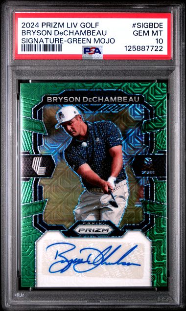 2024 Panini Prizm LIV Golf Bryson DeChambeau Signatures /54 PSA 10