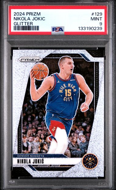 2024 Panini Prizm #129 Nikola Jokic Glitter PSA 9
