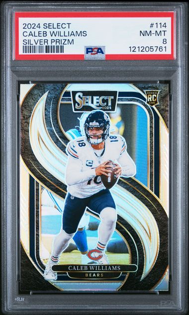 2024 Select Caleb Williams #114 Silver Prizm PSA 8